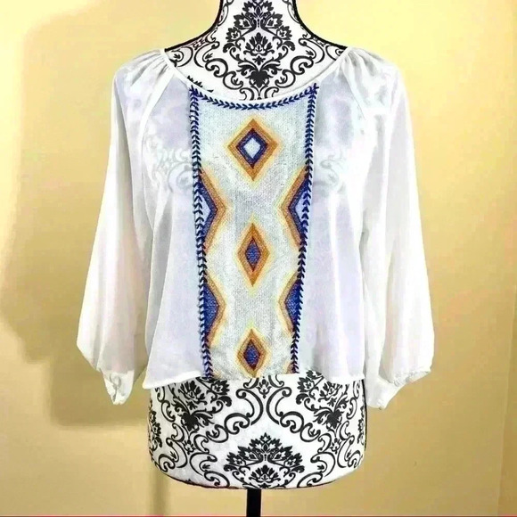 HIP Happening in the Present Embroidered Blouse - Picture 1 of 7
